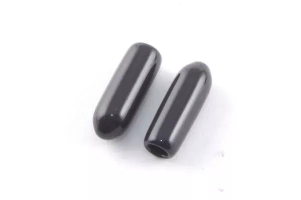 2 x Black Rubber Aerial Caps / Antenna Cap / Cover  RC Accessories Tube End