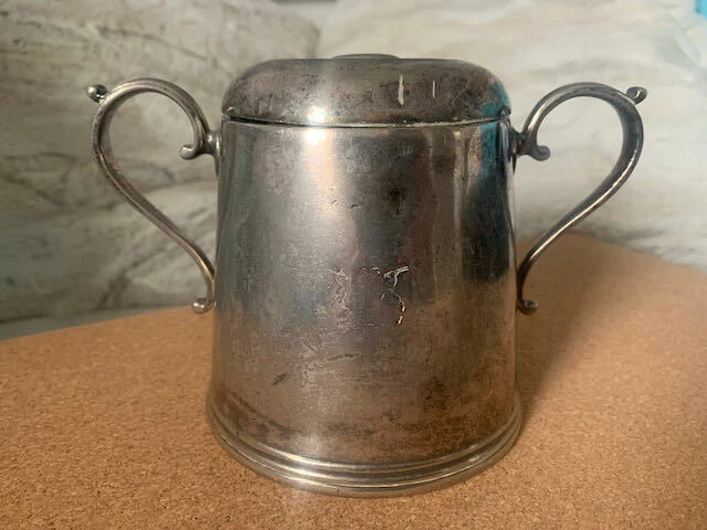 Vintage Sugar Bowl EPNS Silver Plated, Fenton Bros Ltd, Sheffield S-3-1