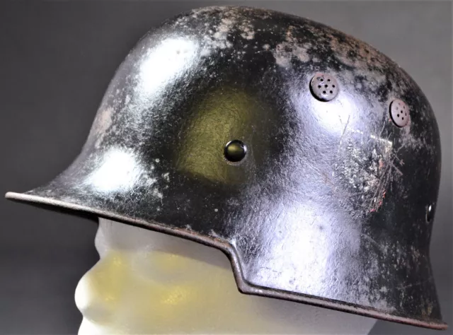 WW2 WK2 FFW FLP M34 Helm Stahlhelm Feuerwehr Feuerlöschpolizei Größe 55 RAR 7435