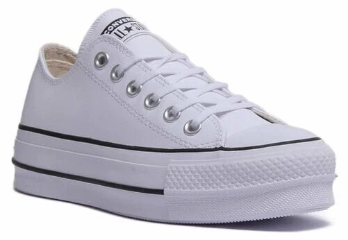 CONVERSE 561680C A-Ct Comme Ascenceur Boeuf Lacet Platf Blanc Noir Taille UK 3 -