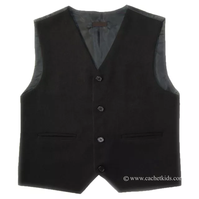 Boys Black Waistcoat Age 2-3 For Special Occasions Wedding Dressing Up Play Sale
