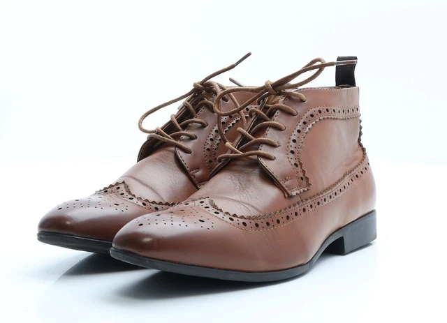 Abito ASOS da uomo marrone poliestere brogue UK 7 EU 40