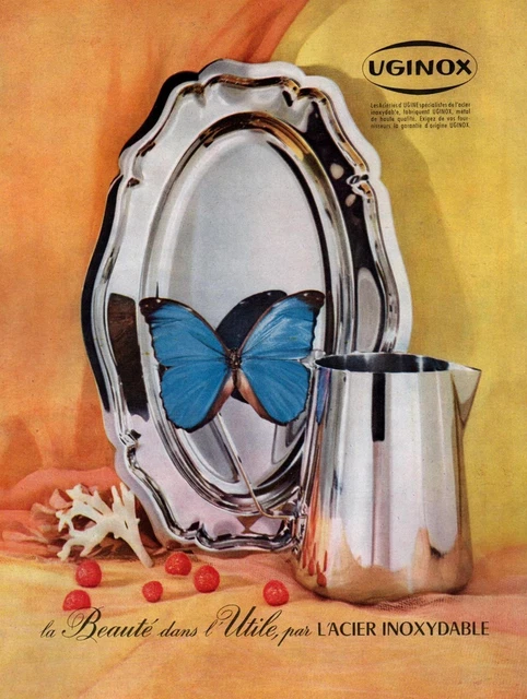 ▬► PUBLICITE ADVERTISING AD UGINOX Acier inoxydable 1955