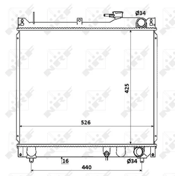 NRF Radiateur du moteur pour SUZUKI Grand Vitara I SUV (FT, HT) 53913