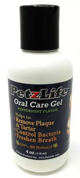Gel de cuidado oral natural Petzlife menta para perros salud dental, 118 ml