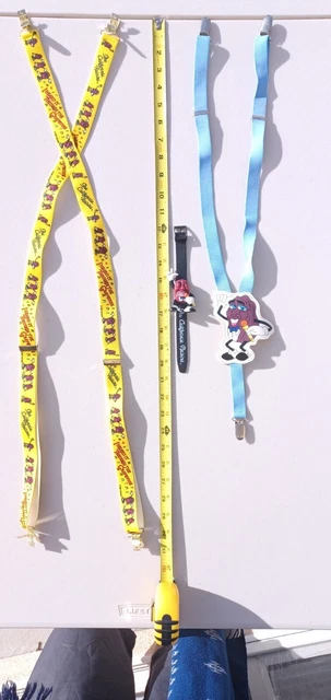 3 Lot '87 Calrab The California Raisins Infant Toddler Suspenders Offical Watch