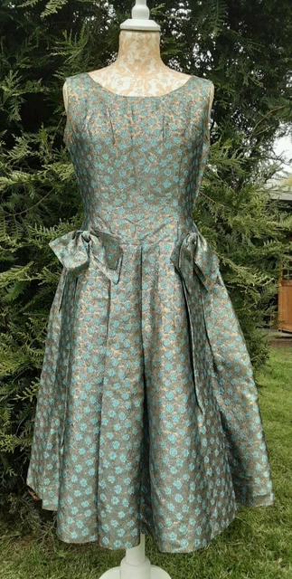 sachin and babi light blue dress Black Brocade Hepburn Dress - by House Of Lily main image 0