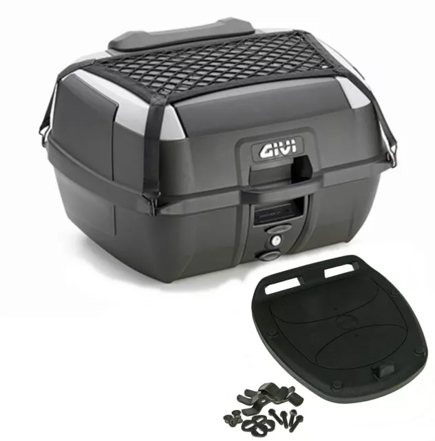 Givi Monolock Topcase B45+ - 45 Liter schwarz - inkl. Montagekit Motorrad Roller