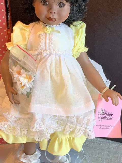 VTG Paradise Galleries Treasury Porcelain Doll NICOLE 13" African American w/Box 5