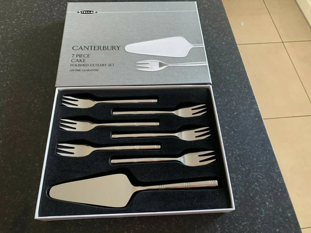 Juego de 7 pasteles Stellar Canterbury regalo en caja pulido acero inoxidable