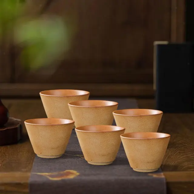 6Pcs Teacup Set Japanese Sake Cups for Travel Coffee Shop Tea Ceremony Party