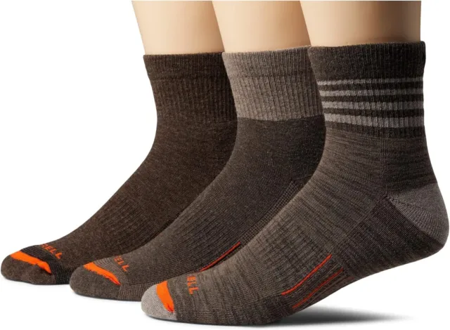Merrell Men's and Women's Merino Wool Work Socks-3 Pair Pack-Arch Support