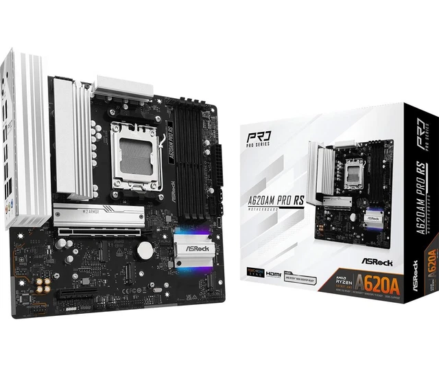 Socget ASROCK A620AM PRO RS AMD A620A Socket AM5 micro ATX £132.31 - PicClick UK