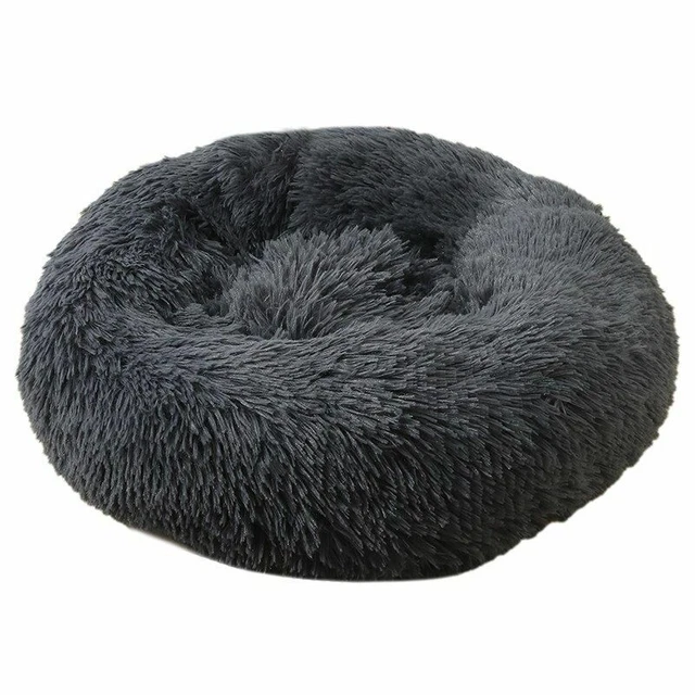 Long Round Plush Dog Beds Superior PP Cotton Comfortable Soft Touch Pets Bed New