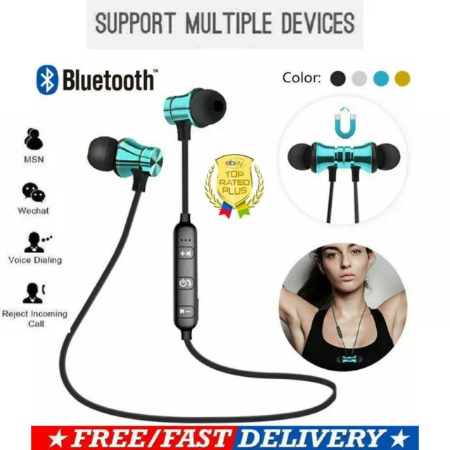 Sweatproof Wireless Bluetooth Earphones Headphones Sport Gym Samsung iPhone-UK