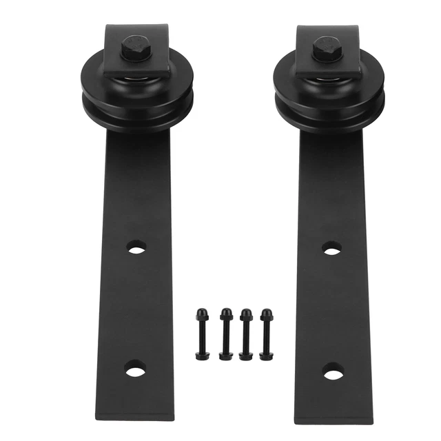 Horloge Sliding Barn Door Pulley Hardware Rack Hanger Roller Wheel Carbon