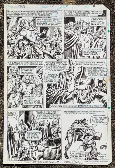 Conan 93 - Page 11 - John Buscema And Ernie Chan Original Comic Art