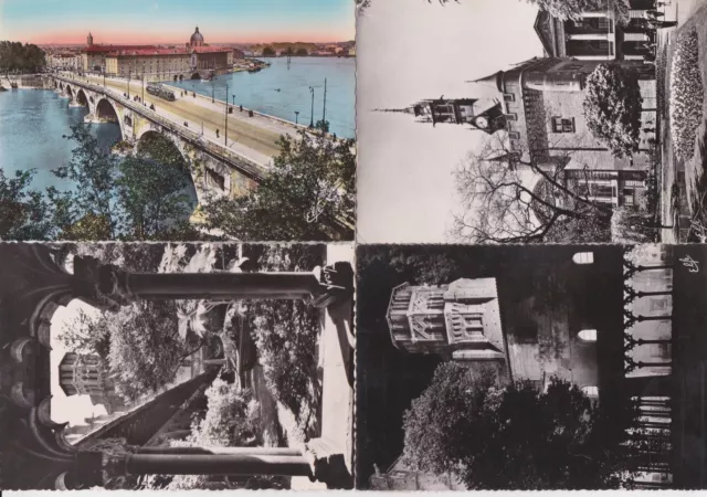 Lot 4 cartes postales anciennes TOULOUSE 7