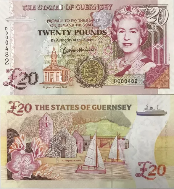 Guernsey 20 Pound ND 1996 P 58 c UNC