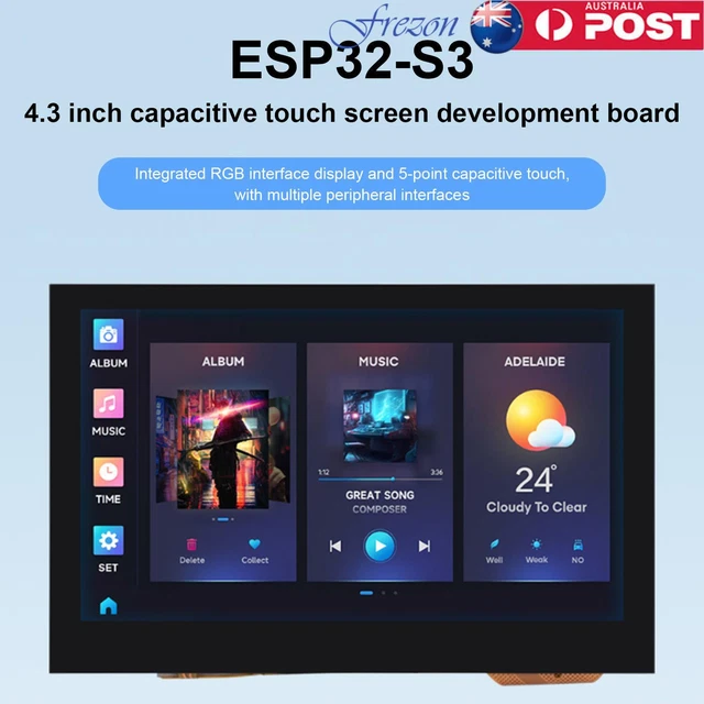 ESP32-S3 DEVELOPMENT BOARD 4.3-inch Capacitive Touch Screen LX7 Wifi ...