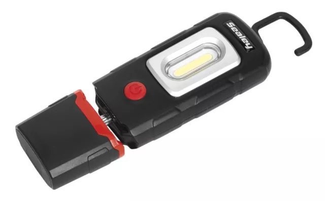 Sealey Rechargeable 360�Inspection Clair 3W Maïs & 1W SMD LED Noir