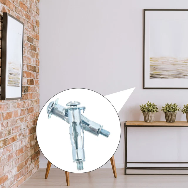 20 pz parti viti in acciaio per hardware domestico ancoraggio a parete spento