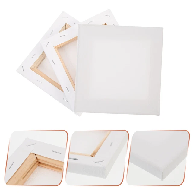 3 un. lienzos de pintura al óleo estirados estudiantes pinturas (blanco)