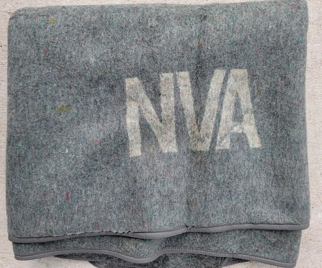VINTAGE EAST GERMAN Wool Blanket NVA DDR Grey Cold War Era Original