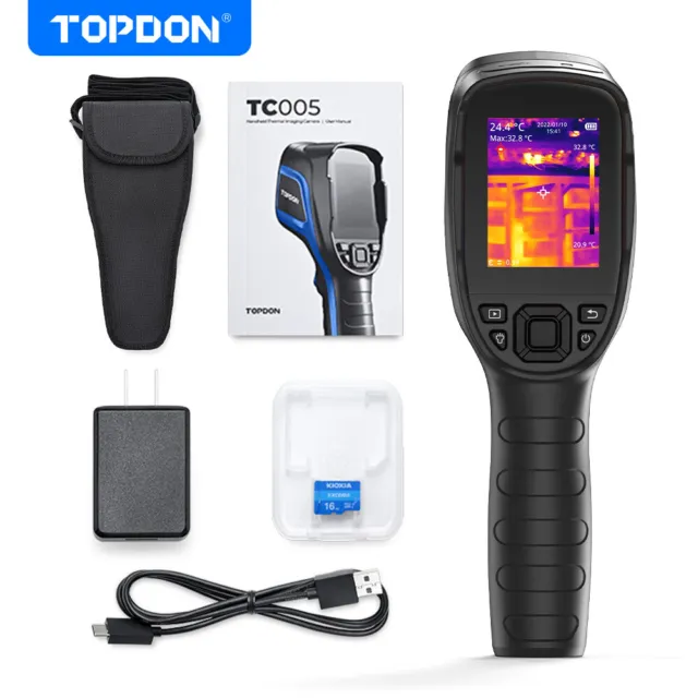 TOPDON TC005 Thermal Camera with 2MP Visible Light Camera IR 256*192 Pixels