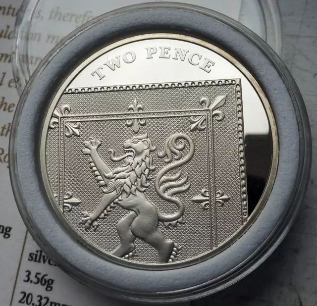 2008 Silver Proof 2 Pence, excellent coin from the Royal Shield collection.