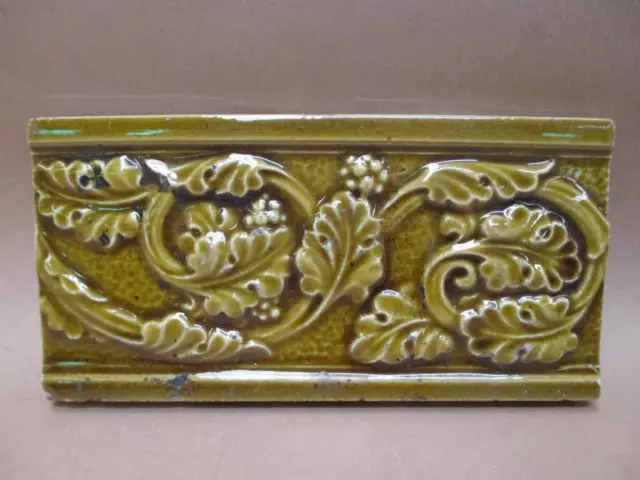Tile, Majolica, Art Nouveau, Art Deco, border tile, vintage, antique