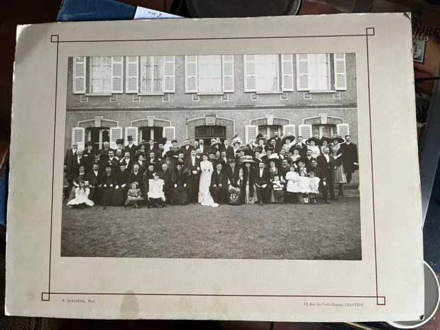 Ancienne Grande Photo Mariage Circa 1900 Illiers Combray Chartres Wedding Photo 2