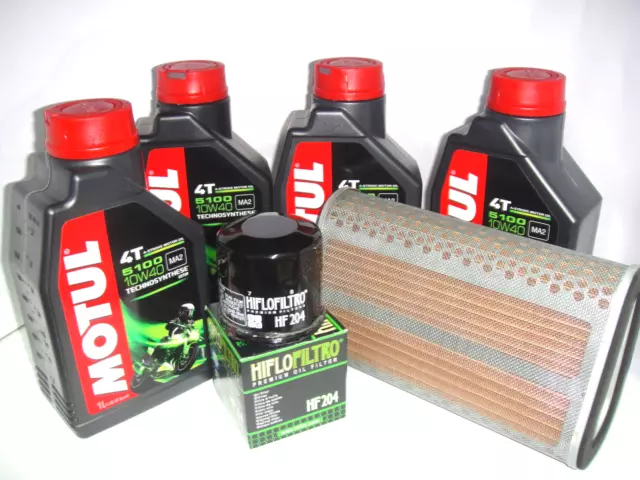 Kit Tagliando 4 Lt Olio Motul 5100 + Filtro Aria/Olio Honda Hornet 600 2007-2013