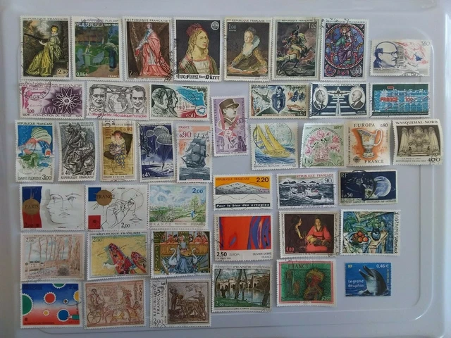 Pretty Timbre LOT DE 40 Timbres Francais Obliteres Ref302 EUR 1,80 - PicClick FR