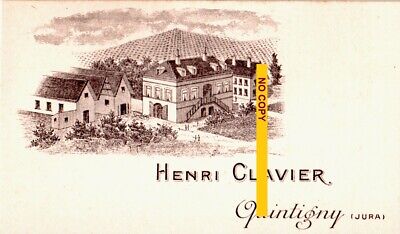 carte de visite " Henri Clavier " poste de Ruffey.postal.1909 Quintigny Jura 