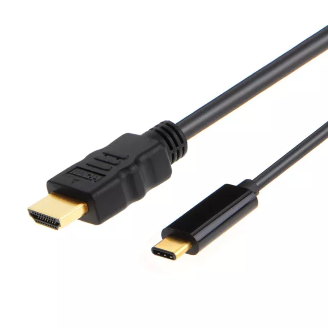 Câble USB C Vers HDMI (1.8 M.) USB3.1 Type C Mâle Vers HDMI Mâle