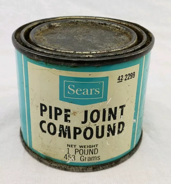 Vintage Sears Roebuck Co Pipe Joint Compound Advertising Tin Can 1 Pound Chicago