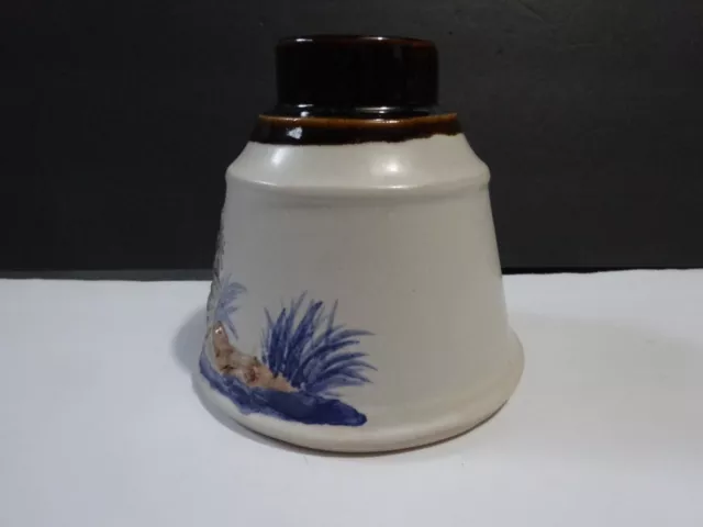 Dekrech Original Art Pottery Oil Lamp Trees Water Shoreline USA Handcrafted 2