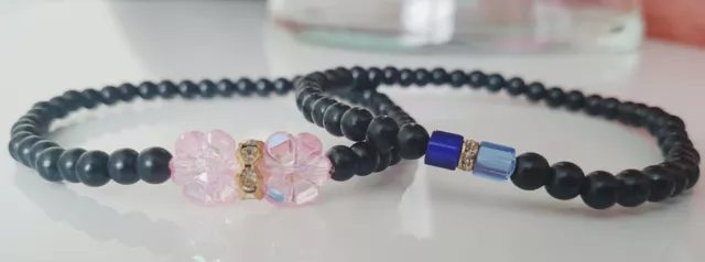Ensemble de bracelets adultes élastiques filetés perles 4 mm/5 mm. VENDREDI NOIR !!!! 2