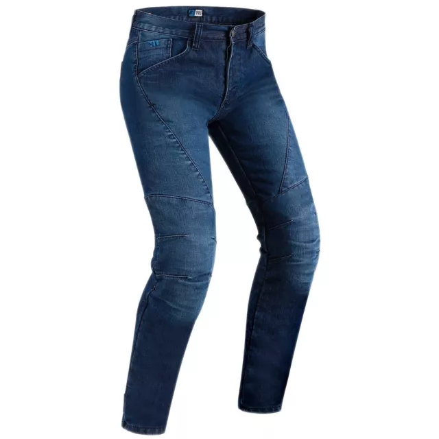 Jeans Moto PMJ Promo Jeans Titanium Certificato Blu al pari di una tuta in pelle
