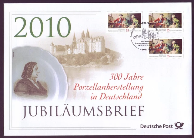 Bund Jubiläumsbrief 2010 Mi.Nr. 2805 ESST 300 Jahre Porzellanherstellung
