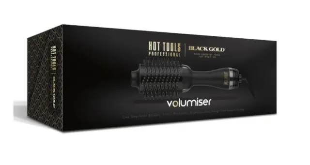 Hot Tools Volumizer 2-in-1 Brush & Dryer, Black & Gold - 3 Speed Settings, NEW