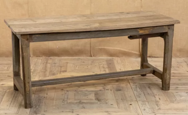 Antique Georgian George III Painted Oak & Elm Country Refectory Dining Table