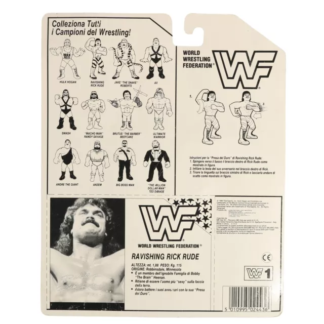 WWF Hasbro - Ravishing Rick Rude (Series 1) Blue Card - MOC 2