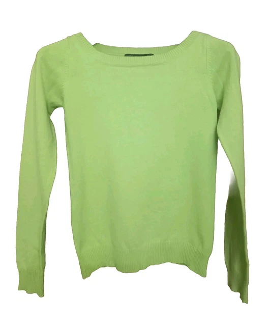Zara lime green jumper hotsell