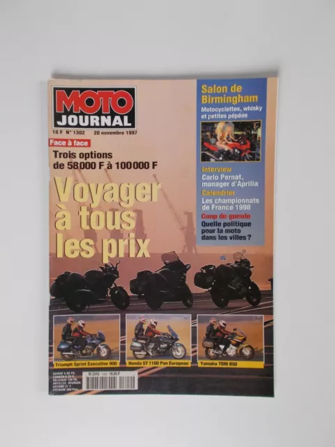 Moto Journal 1302 Triumph 900 Sprint-Honda St 1100 Pan European-Yamaha 850 Tdm