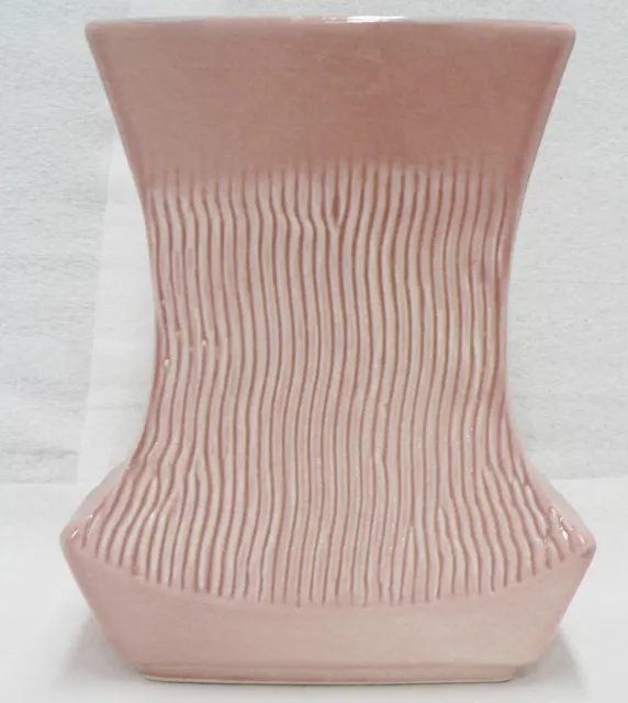 Red Wing Pottery Pink With Gray Interior Vase # B-2100