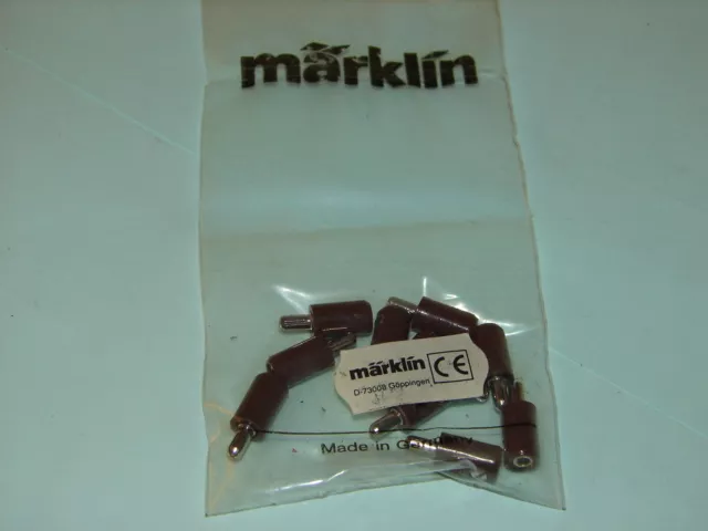 Marklin  Sachet Neuf De 10 Fiches Mâles Marron Pour Connexions Électrique