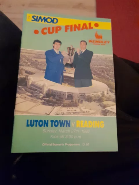 Luton Town v Reading Simod Cup Final season 1987-1988