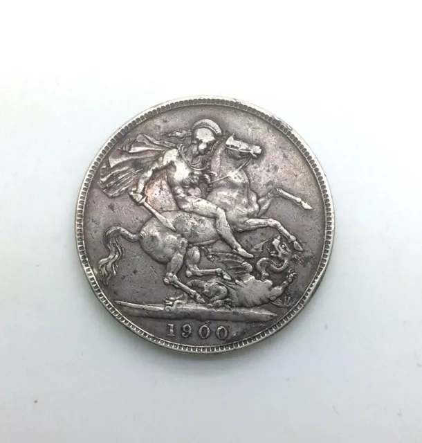 1900 LXIV Victoria Old Head Silver Crown Solid Mid Grade Decent